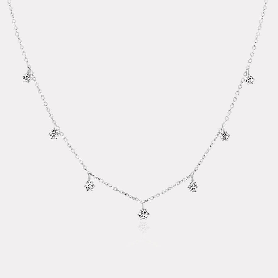 Classic Station Diamond Necklace - NDD20047