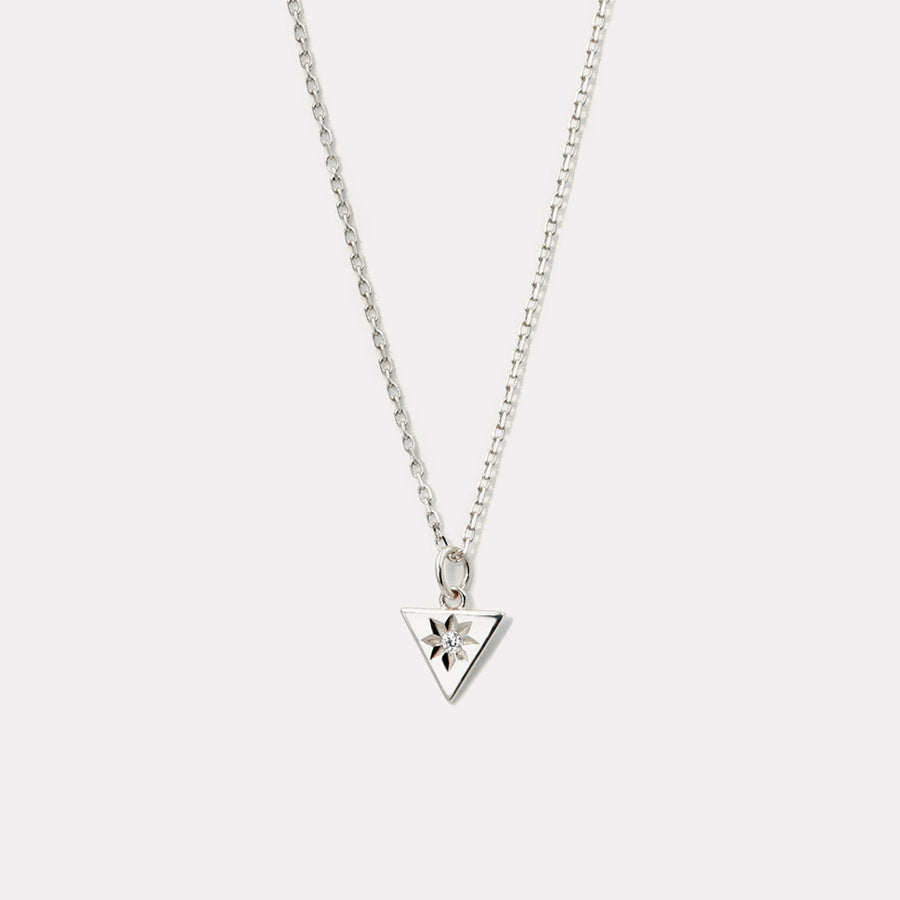 Polaris Triangle Diamond Necklace - NDD20059