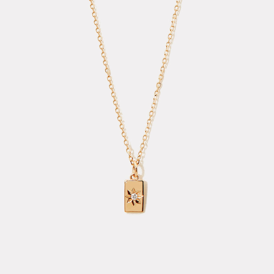 Polaris Rectangle Diamond Necklace - NDD20060