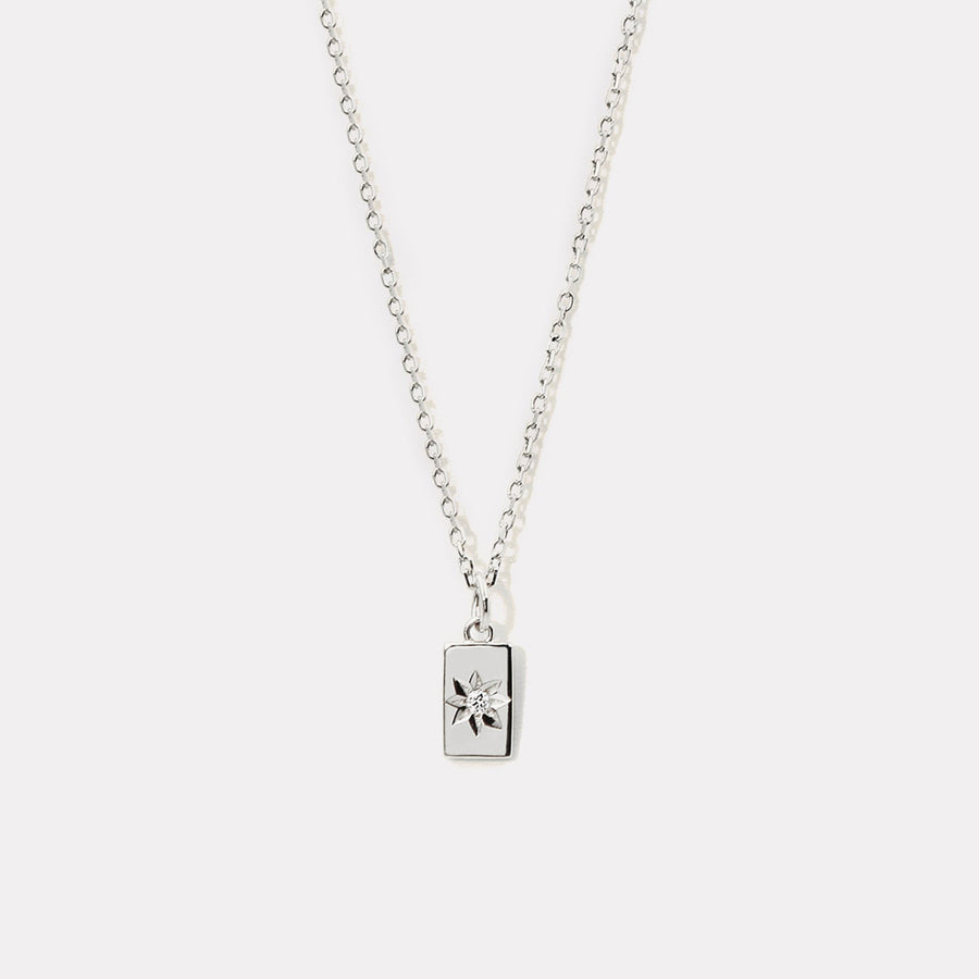 Polaris Rectangle Diamond Necklace - NDD20060