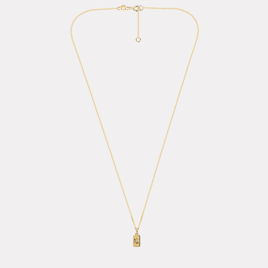 Polaris Rectangle Diamond Necklace - NDD20060