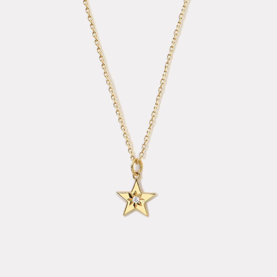 Polaris Star Diamond Necklace - NDD20062