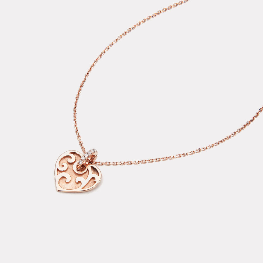 Heart Shape Diamond Necklace - NDD20064