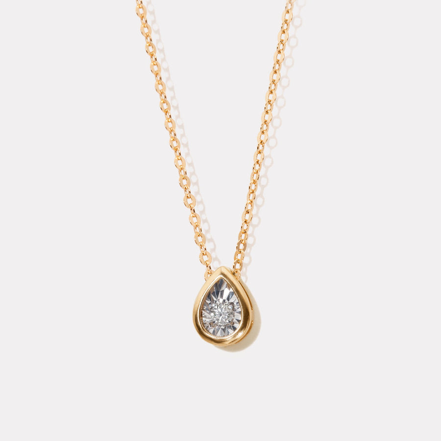 Mini Pear Solo Diamond Necklace - NDD21001