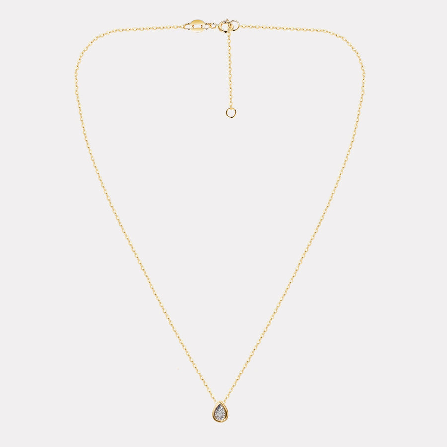 Mini Pear Solo Diamond Necklace - NDD21001