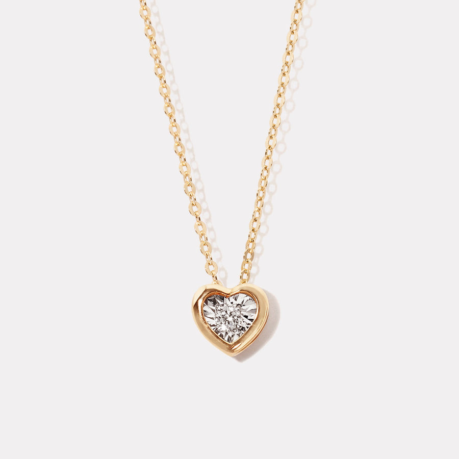 Mini Heart Solo Diamond Necklace - NDD21003