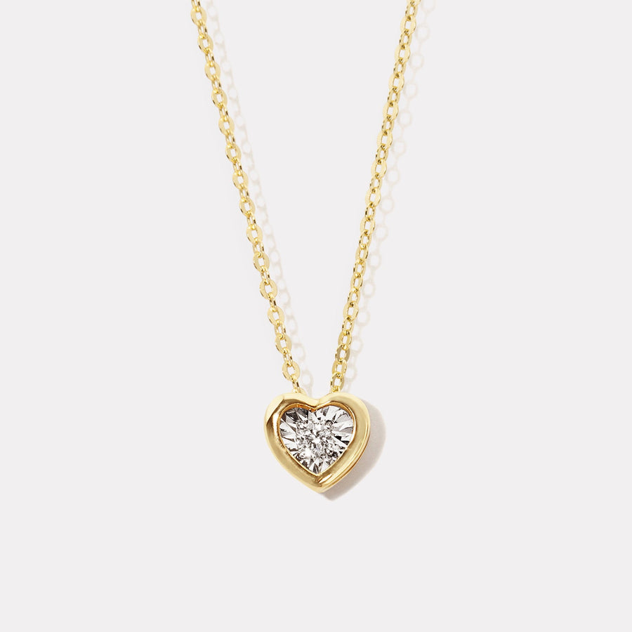 Mini Heart Solo Diamond Necklace - NDD21003