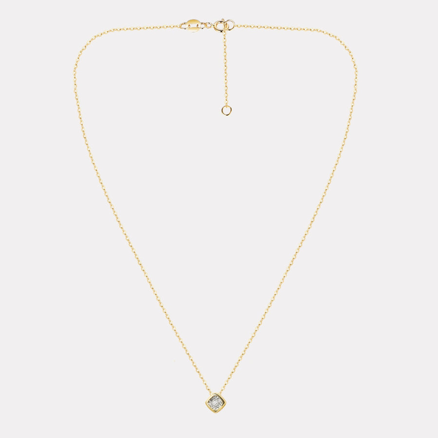 Mini Square Solo Diamond Necklace - NDD21004