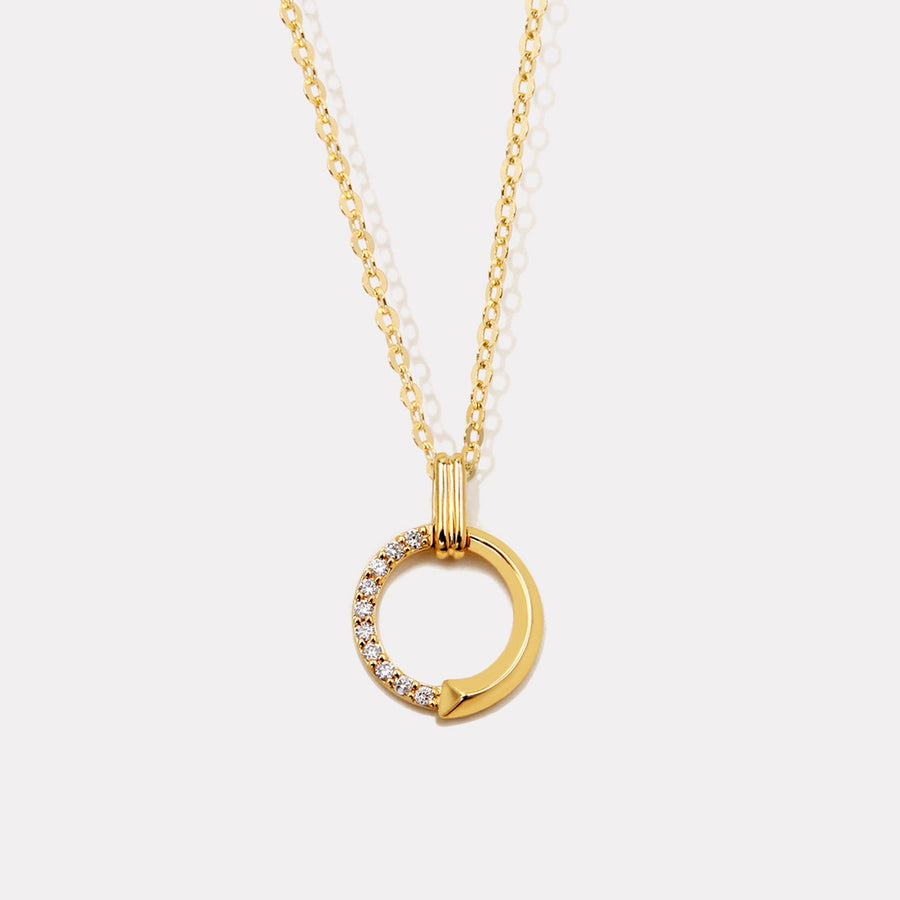 Half Circle Diamond Necklace - NDD21211