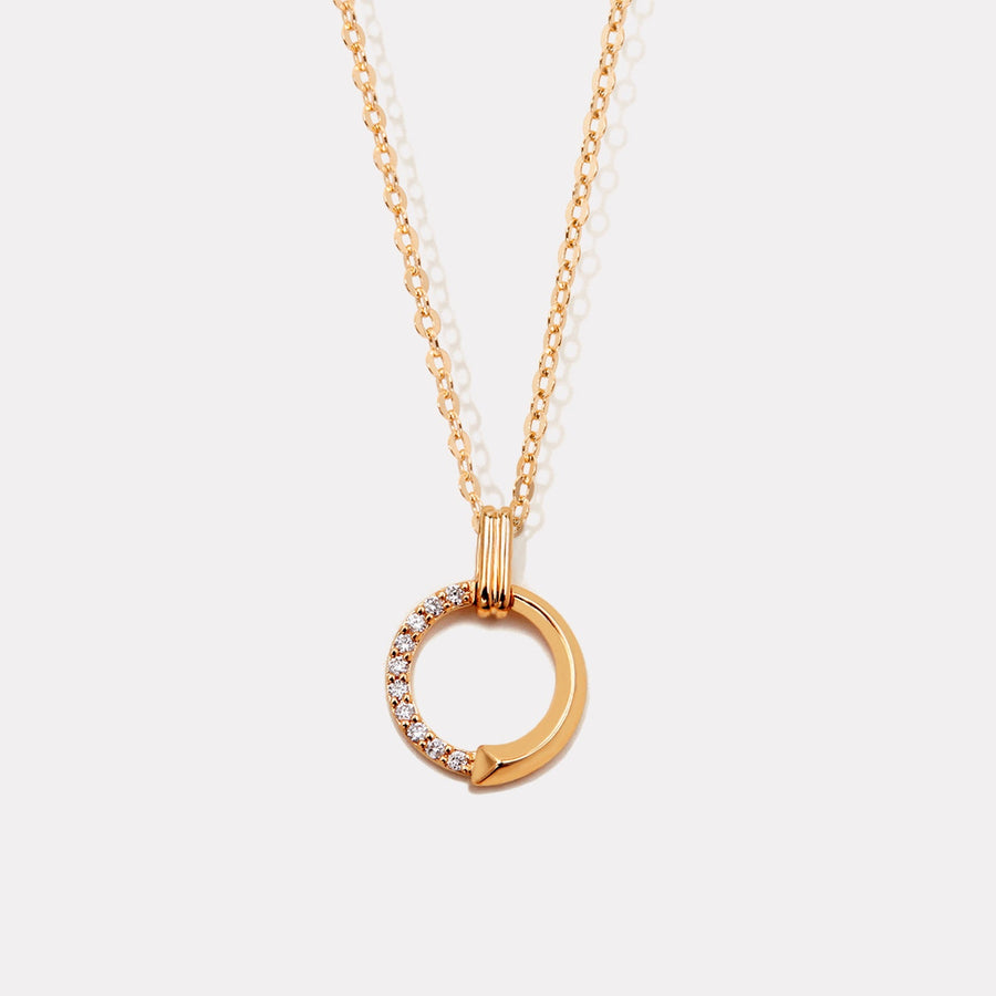 Half Circle Diamond Necklace - NDD21211