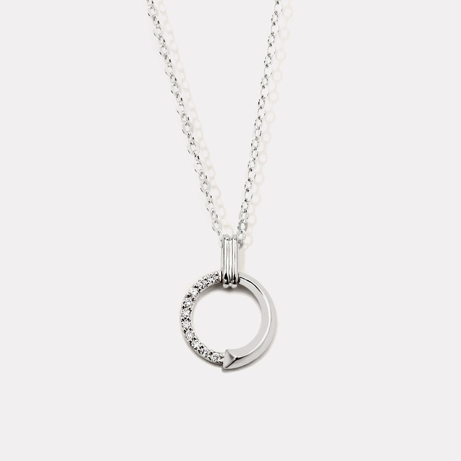 Half Circle Diamond Necklace - NDD21211