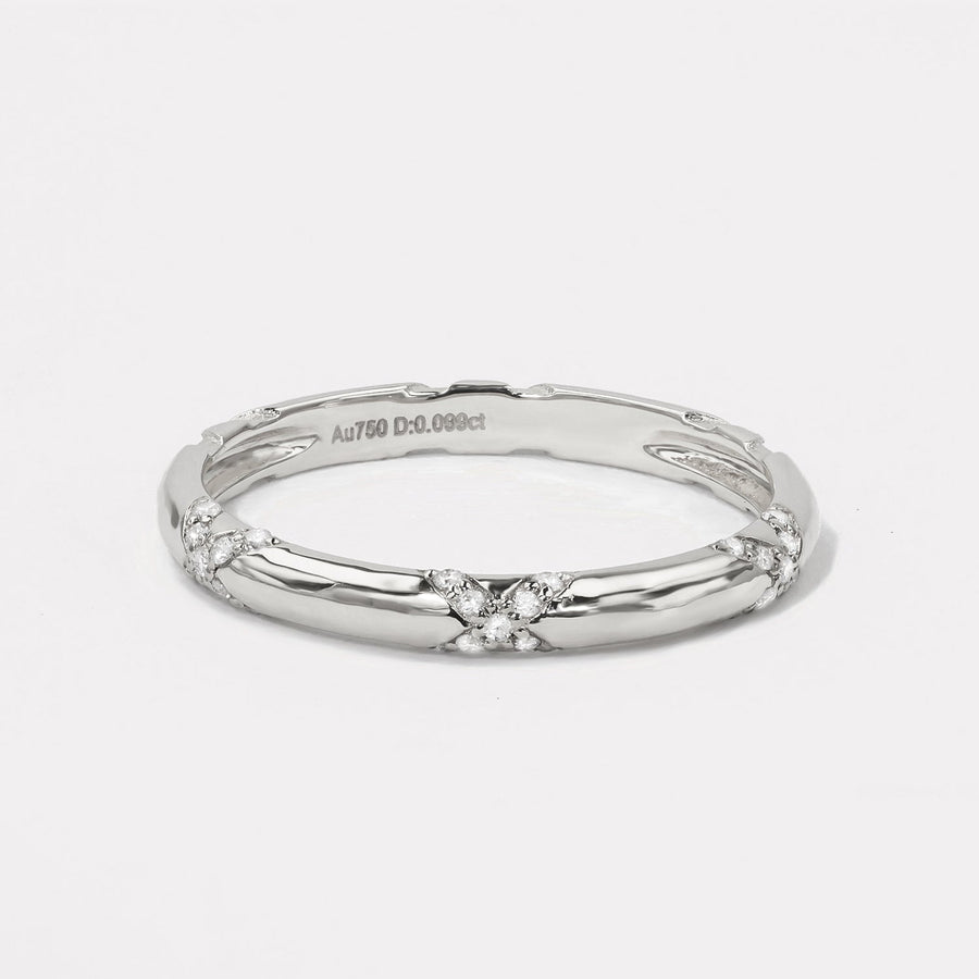 X Engraved Diamond Ring - RDD20067