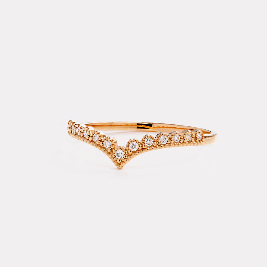 Pavé Diamond Wishbone Ring - RDD20070