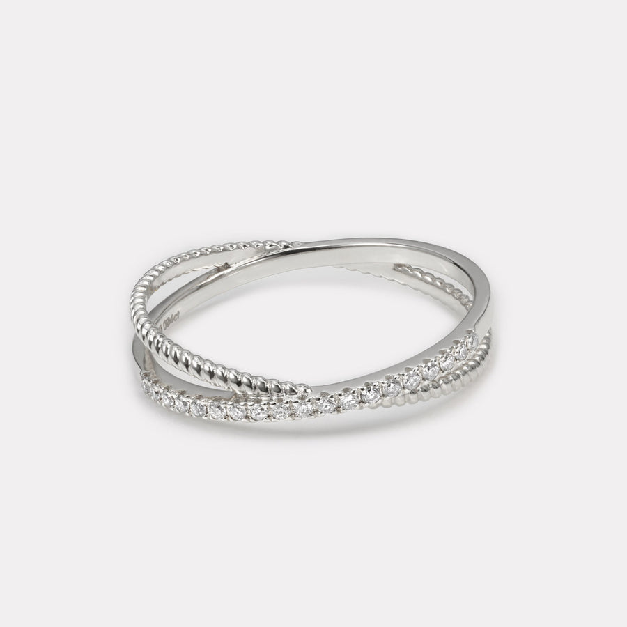 Pavé Diamond X Ring - RDD20075