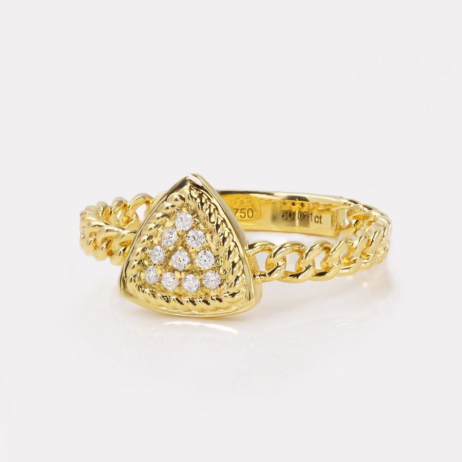 Braided Triangle Diamond Ring - RDD21137