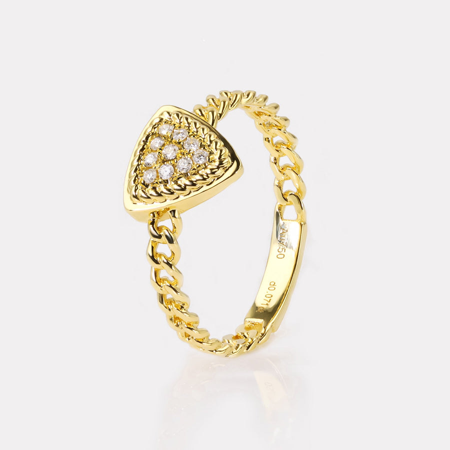 Braided Triangle Diamond Ring - RDD21137