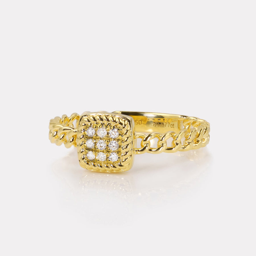 Braided Square Diamond Ring - RDD21138