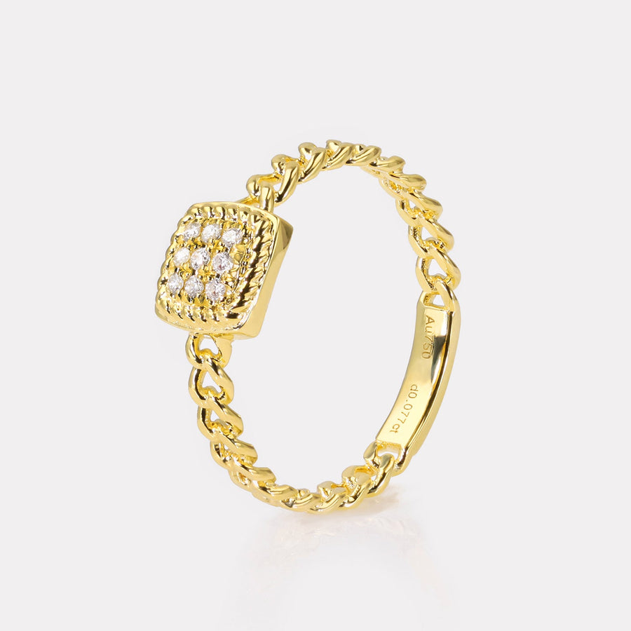 Braided Square Diamond Ring - RDD21138