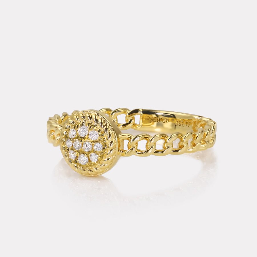 Braided Round Diamond Ring - RDD21140