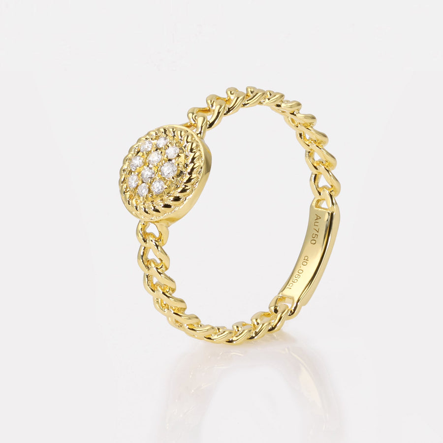 Braided Round Diamond Ring - RDD21140