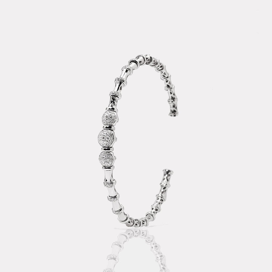 Tri-Balls Diamond Bangle - BGTC19338