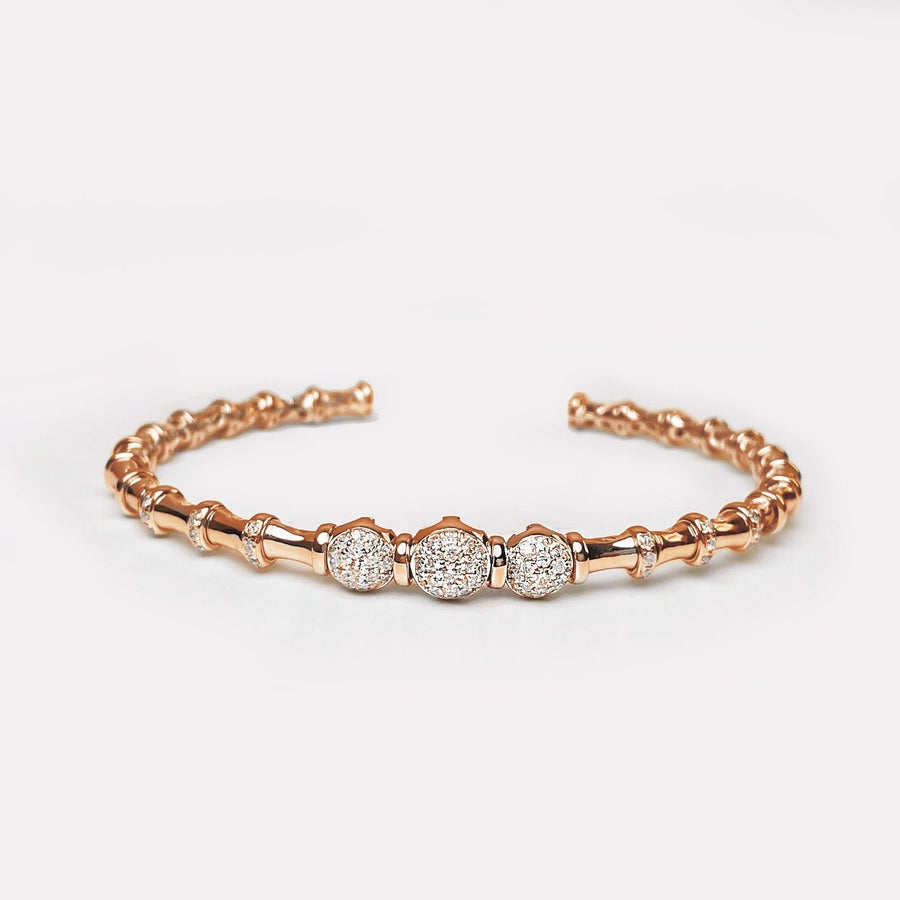 Tri-Balls Diamond Bangle - BGTC19338